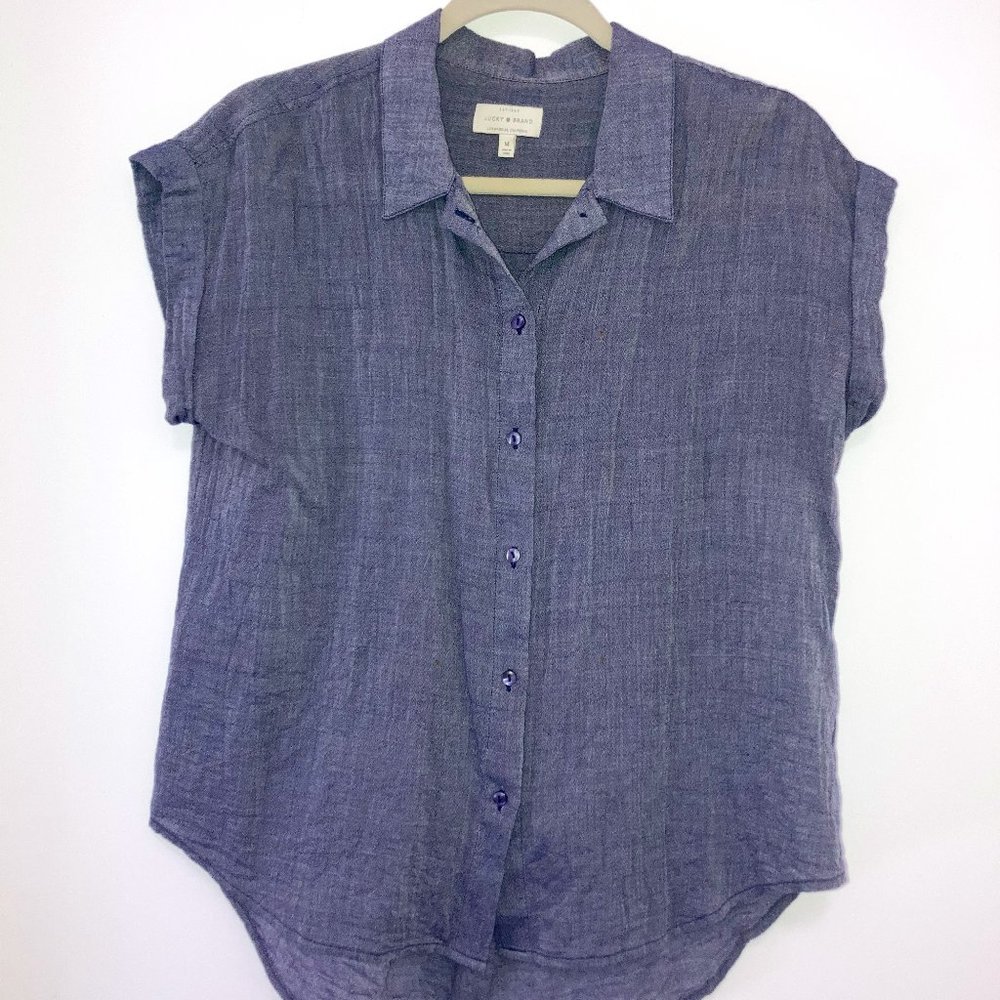 Lucky Brand Short-Sleeve Button Down (Medium)
